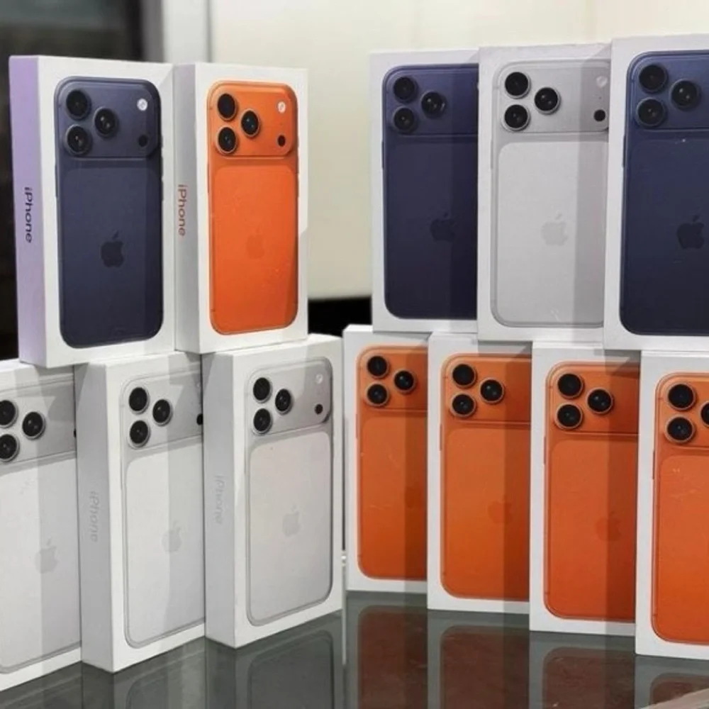 Apple iPhone in Vibrant Orange and Sleek Black
